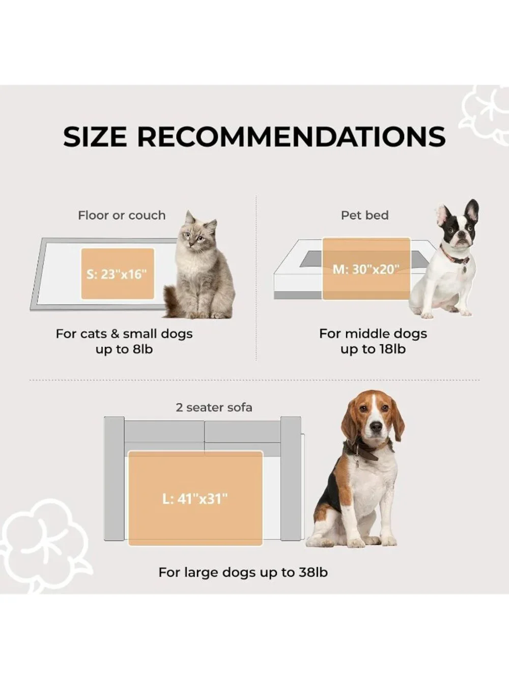 New Pack of 3 Calming Blankets Fluffy Premium Fleece Pet Blanket for Dogs & Cats